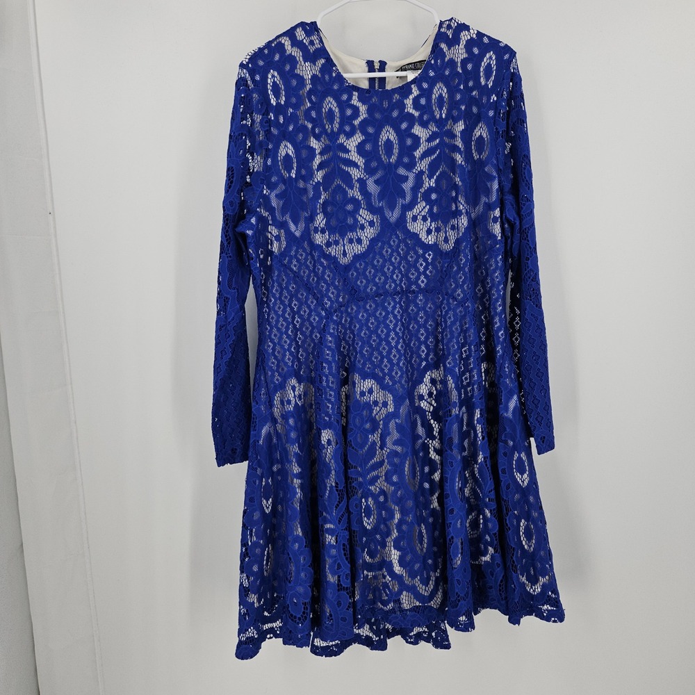 The Pyramid Collection Lace Tunic Dress  Blue Boho Gothic Renaissance Fairy XL